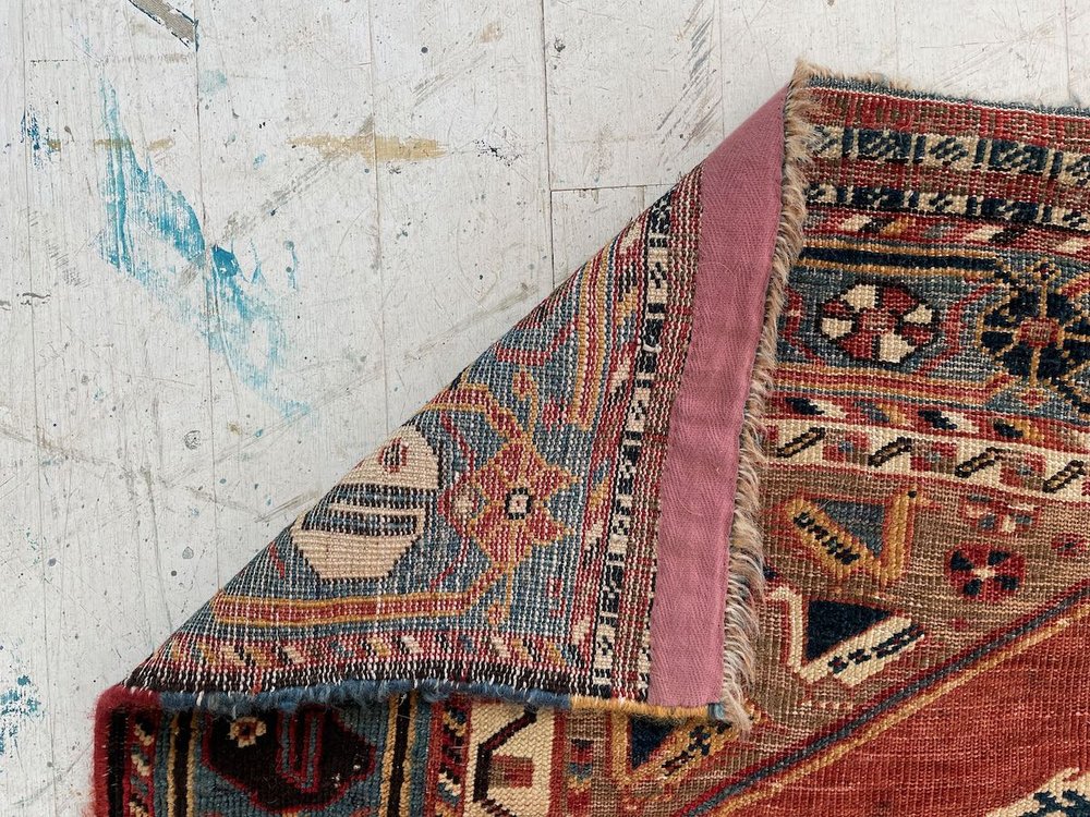 Antique Qashqai Bakhtiar Lion Rug — Weft & Wool Antique Qashqai Bakhtiar Lion Rug — Weft & Wool